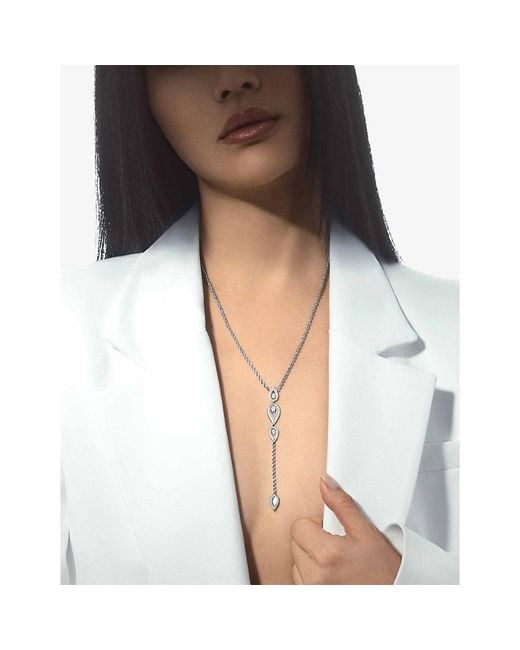 Messika White Fiery Tie And 0.71Ct Diamond Necklace