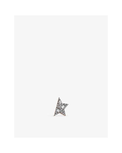 Kismet by Milka White Comet Midi 0.12Ct Diamond Stud Earring