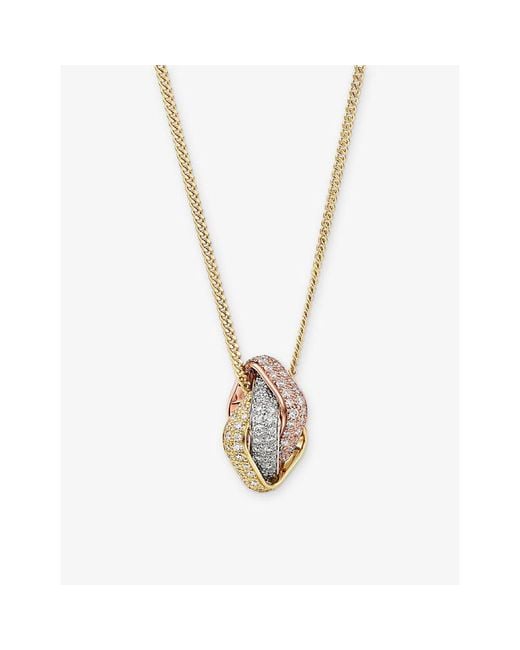 Cartier Metallic Trinity Cushion 18Ct And 1.15Ct Diamond Pendant Necklace