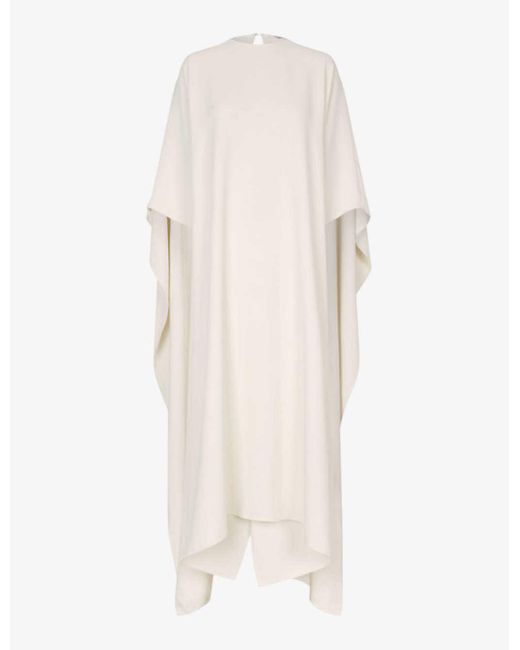 Lovechild White Nila Round-neck Drape-sleeve Woven Maxi Dress