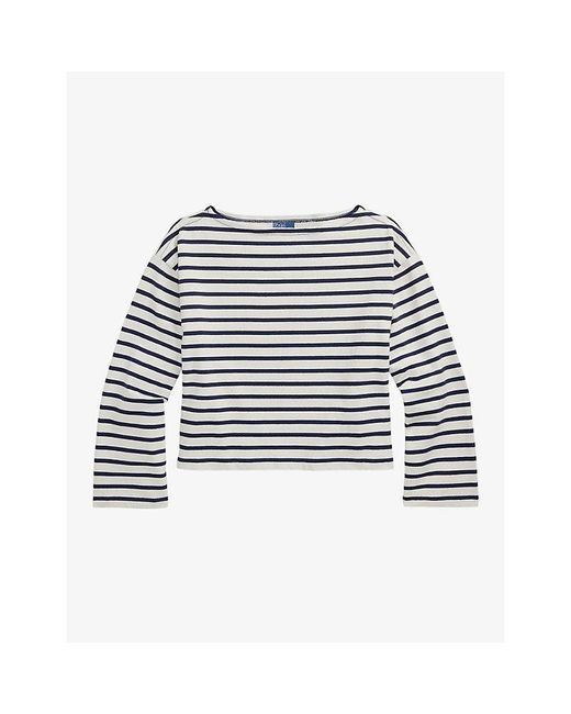 Polo Ralph Lauren Multicolor Striped Relaxed-Fit Cotton-Jersey Top