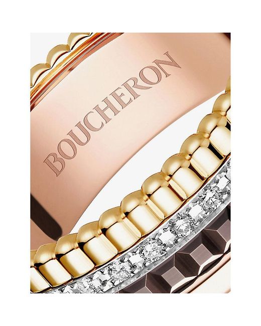 Boucheron Metallic Quatre Classique 18Ct-, -, - And 0.24Ct Diamond Ring for men