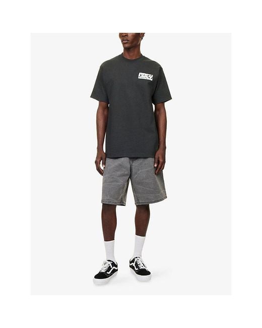 Obey Black Propaganda Graphic-Print Cotton T-Shirt for men