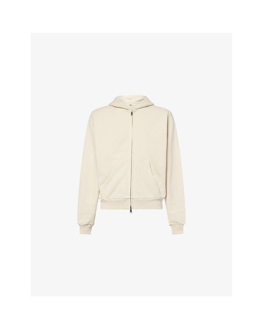 Austin Post White Rodeo Zip-Up Cotton Hoody for men