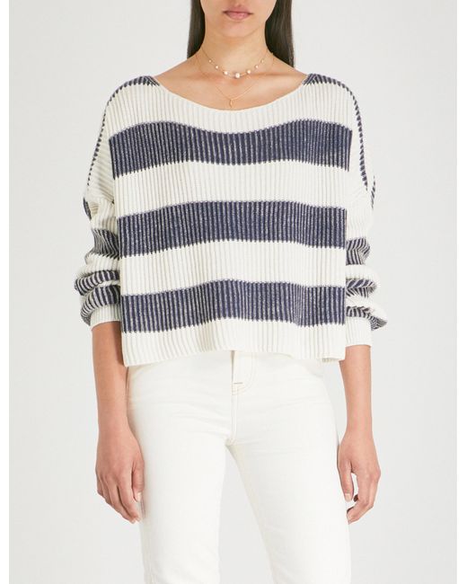 Free people just top my stripe pullover
