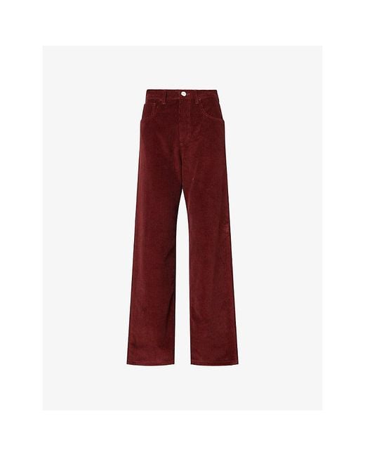 RÓHE Frames Red Bruun Baggy Corduroy Cotton Trousers