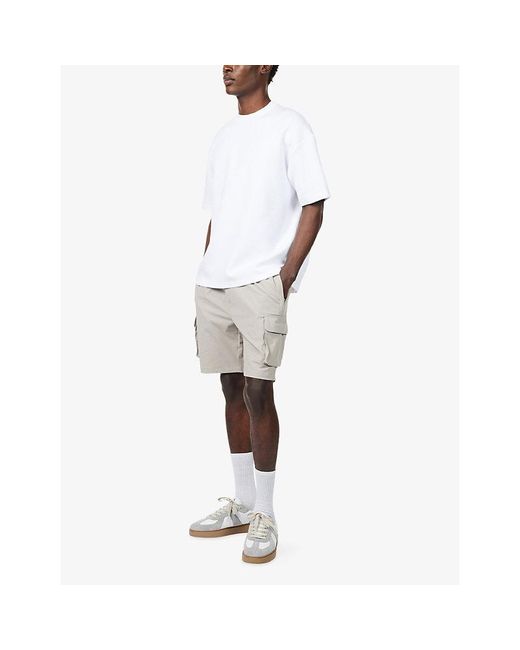 Arne Natural Utility Cargo Multi-Pockets Stretch-Woven Shorts for men