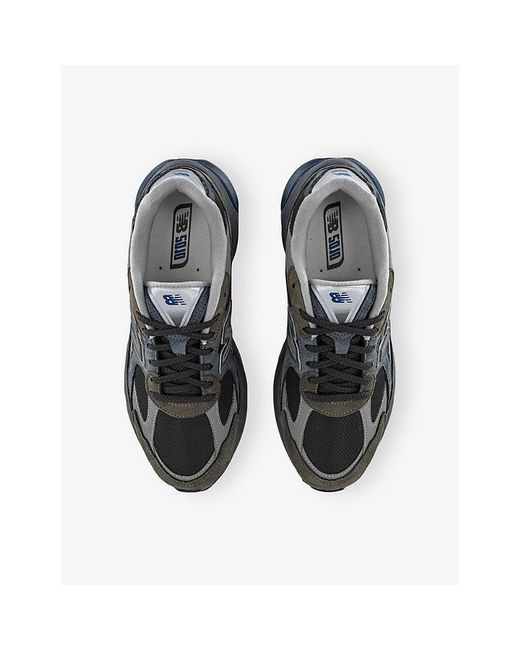 New Balance Gray 2010 Panelled Suede And Mesh-Knit Sneakers for men