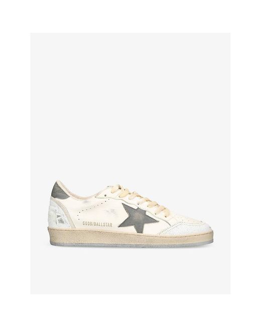 Golden Goose Deluxe Brand Natural Ball Star Star-applique Leather Low-top Trainers for men