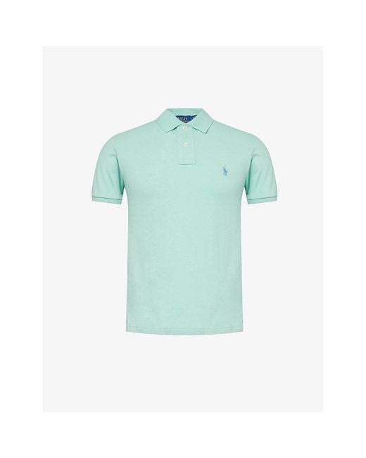 Polo Ralph Lauren Green Logo-embroidered Slim-fit Cotton-piqué Polo Shirt X for men
