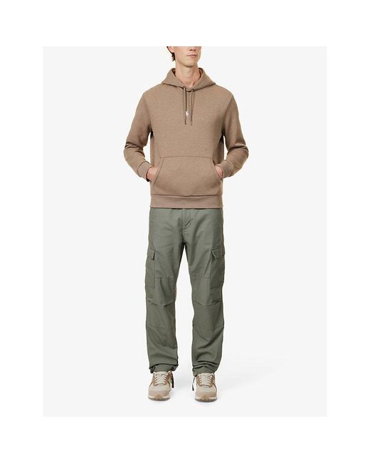 Polo Ralph Lauren Natural Logo-embroidered Cotton And Recycled-polyester-blend Hoody for men