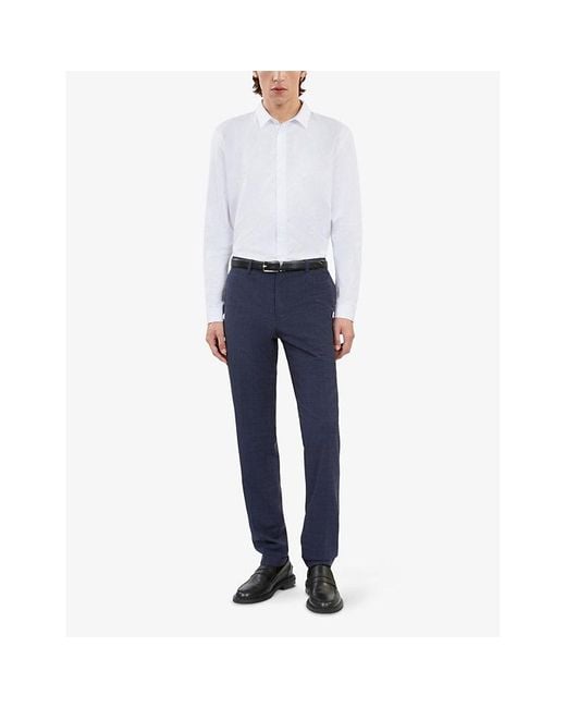 The Kooples White Regular-Fit Cotton Shirt for men