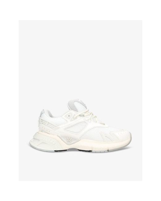 Amiri White Ma Runner Chunky-sole Leather And Mesh Low-top Trainers