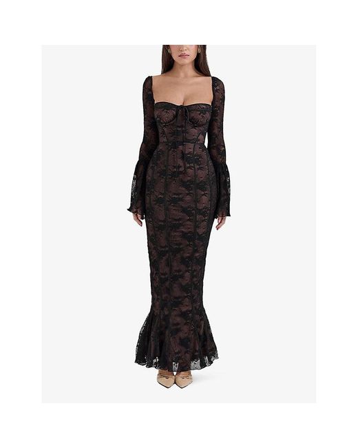 Delilah Lace Dress Beige