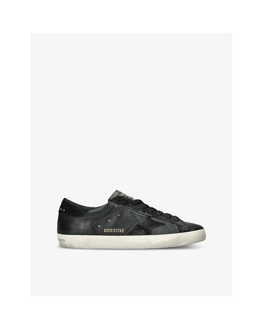 Golden Goose Deluxe Brand Black Superstar Low-Top Leather Trainers for men