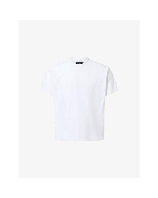 Rag & Bone White Jacob Cropped Boxy-Fit Cotton T-Shirt for men