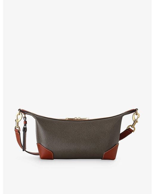 Mulberry Brown Heritage Clipper Woven-blend Cross-body Bag