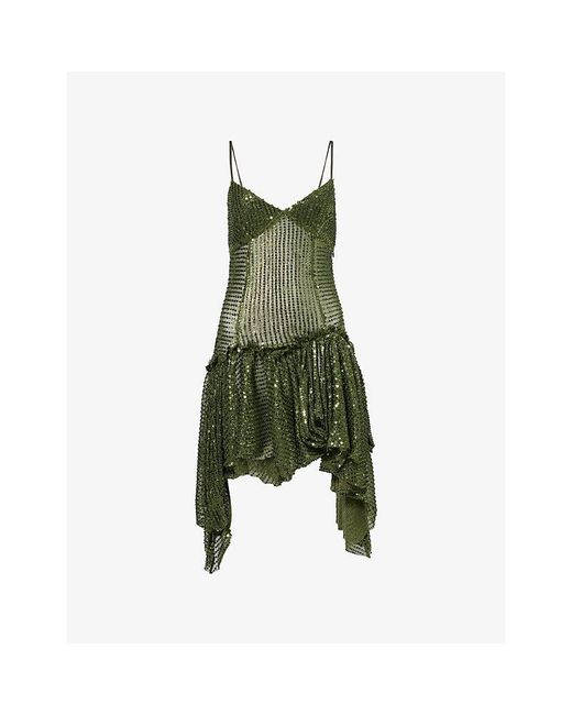 Siedres Women's Green Lustina Backless Sequinned Mini Dress - ice4pros.com.br Siedres Women's Green Lustina Backless Sequinned Mini Dress - ice4pros.com.br