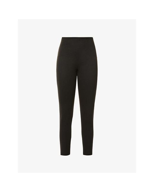 Spanx Black Booty Boost Active 7/8 Stretch-Jersey Leggings