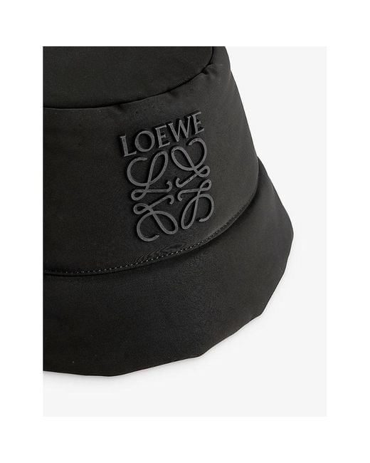 Loewe Black Brand-embroidered Shell Bucket Hat M/ for men