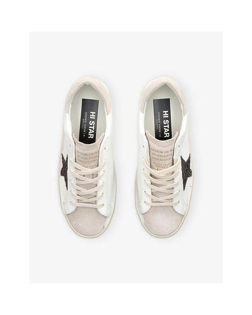 Golden Goose Deluxe Brand White Hi Star 10318 Leather Low-Top Trainers
