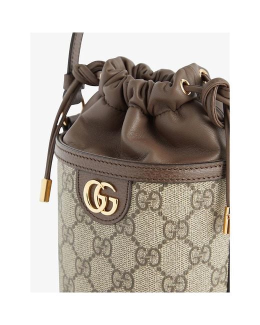 Gucci Natural Ophidia gg Supreme Canvas Bucket Bag