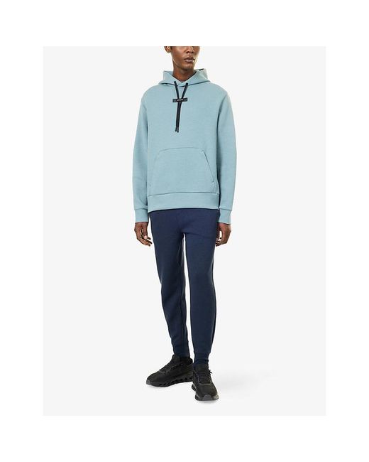 On Shoes Blue Focus Tech Cott-Blend Hoodie for men