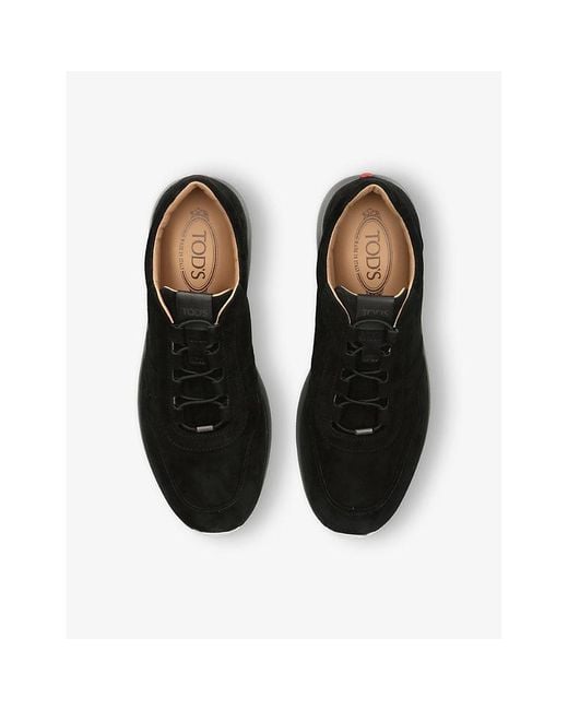 Tod's Black Nuova Allacciato Sportivo 79K Suede Low-Top Trainers for men