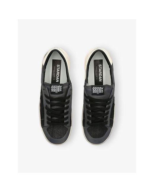 Golden Goose Deluxe Brand Black Stardan Suede And Mesh Trainers for men