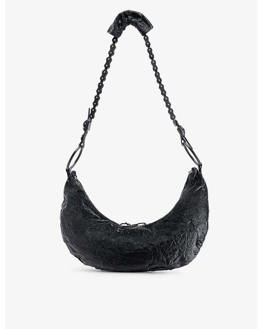 Comme des Garçons Black Junya Watanabe X Innerraum Large Crinkle-textured Coated-canvas Cross-body Bag