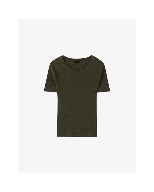 Joseph Green Belarb Ribbed Knitted Top