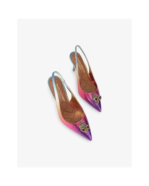 Kurt Geiger Pink Belgravia Faux-Leather Courts