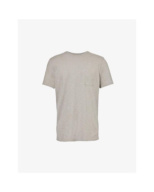 PAIGE Gray Kenneth Patch-pocket Relaxed-fit Cotton-jersey T-shirt for men