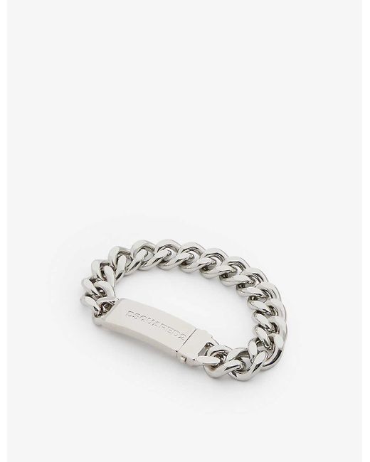 DSquared² Metallic Brand-engraved Brass Bracelet for men