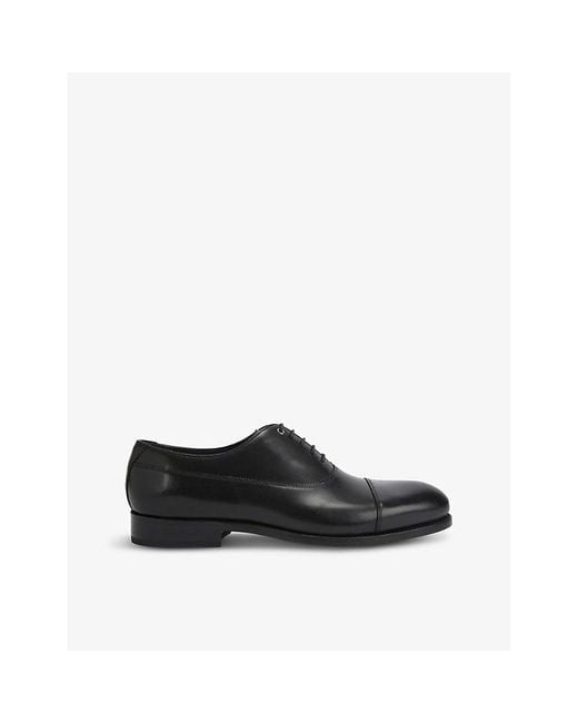 Kurt Geiger Black Sloane Oxford Leather Shoes for men