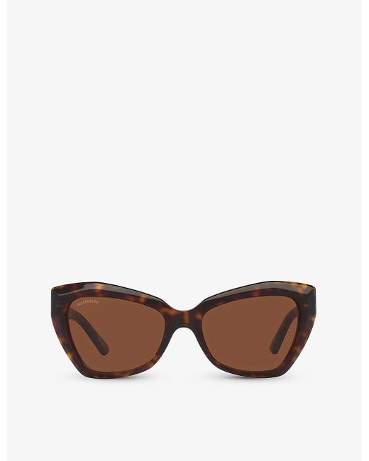 Balenciaga Brown Bb0271s Cat-eye Tortoiseshell Acetate Sunglasses