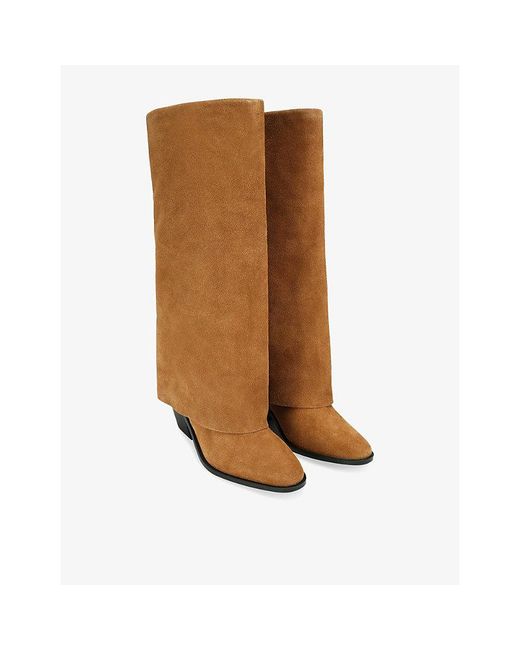 KG by Kurt Geiger Brown Telling Heeled Suede Knee-High Boots
