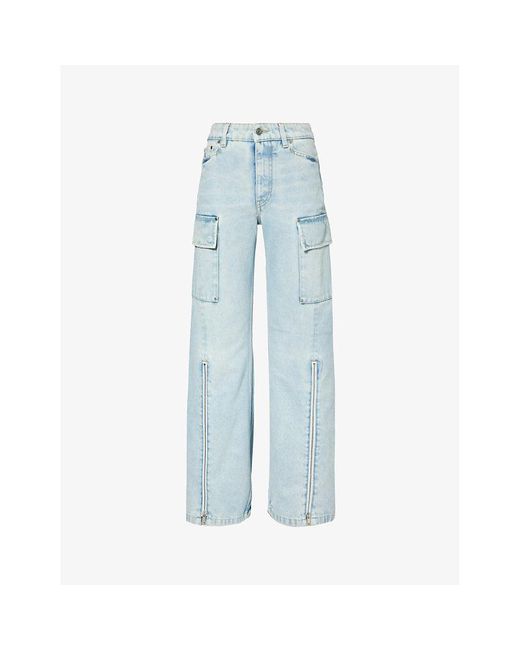 Stella McCartney Blue Wide-leg Mid-rise Jeans