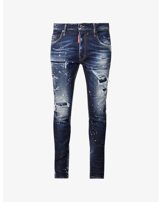 DSquared² Blue Super Twinky Slim-fit Stretch-denim Jeans for men