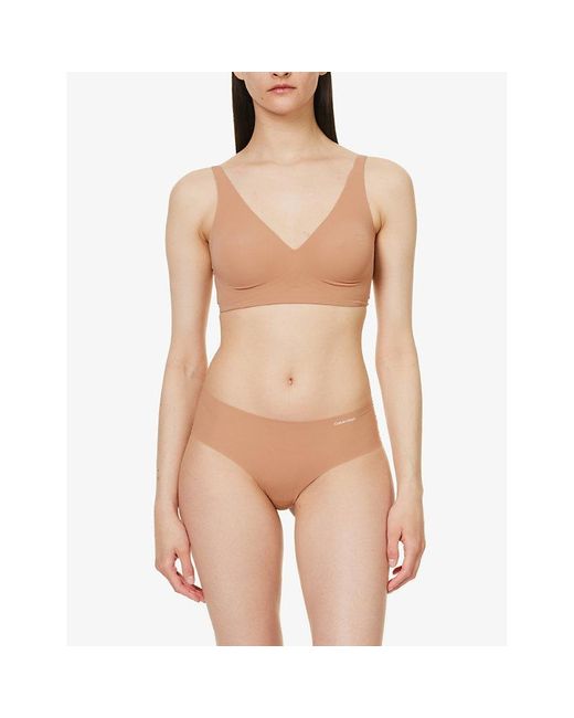 Wolford White Pure Skin V-Neck Stretch-Woven Bra