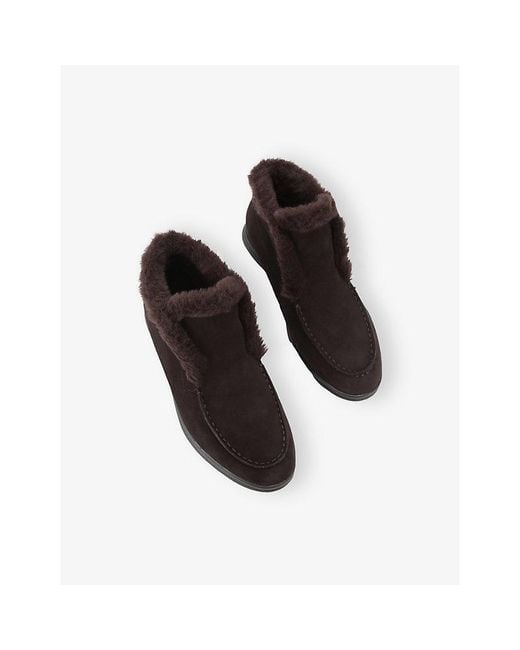 Carvela Kurt Geiger Brown Fia Lined Flat Suede Ankle Boots