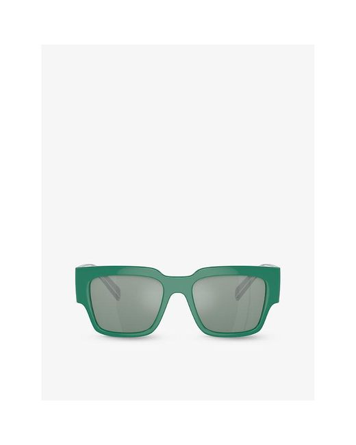 Dolce & Gabbana Green Dg6184 Square-frame Injected Sunglasses