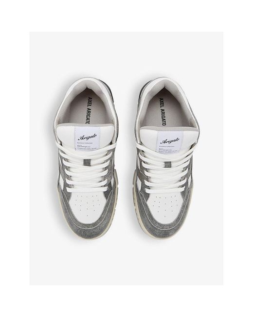 Axel Arigato Gray Area Lo Brand-patch Leather And Recycled Polyester Mid-top Trainers for men