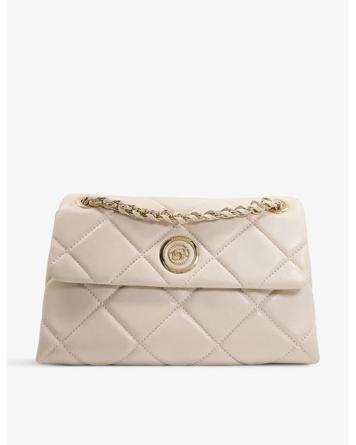 Dune Duchess Large Quiltedleather Shoulder Bag in CreamLeather