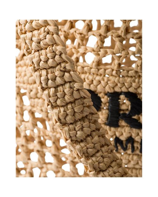Prada Metallic Logo-embroidered Crochet Tote Bag