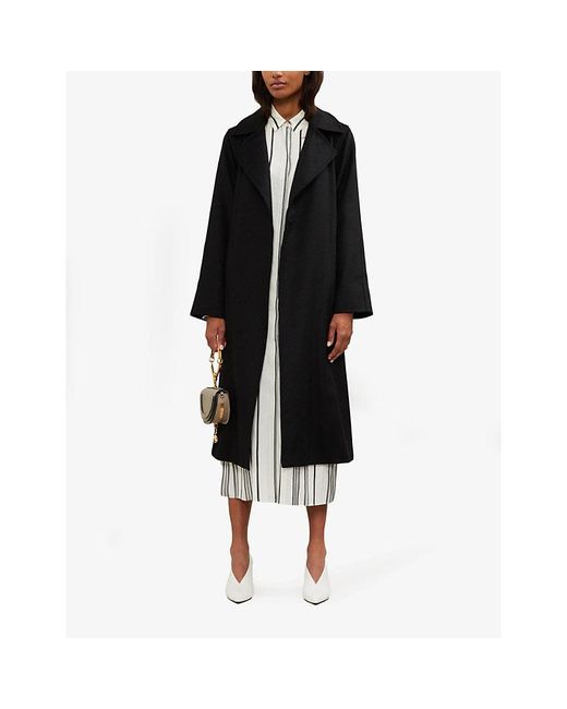 Max Mara Black Manuela Icon Wool Coat