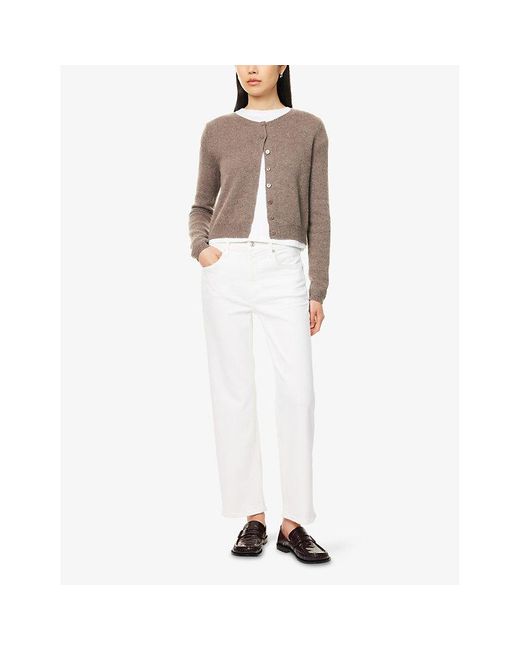 Citizens of Humanity White Palma Straight-Leg Denim Jeans