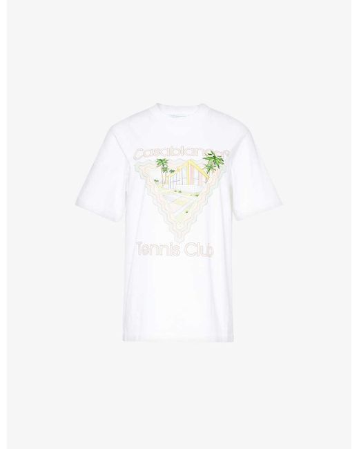 Casablancabrand White Maison De Reve Organic Cotton-jersey T-shirt