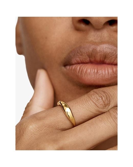 Monica Vinader Metallic Antica 18Ct Vermeil Stacking Ring