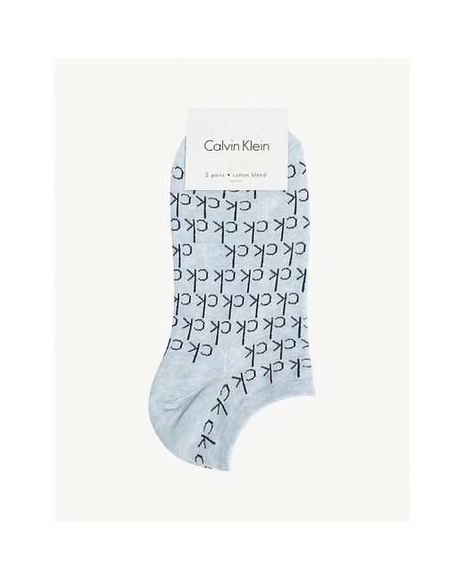 Calvin Klein Blue Callie Logo Socks Pack Of Two